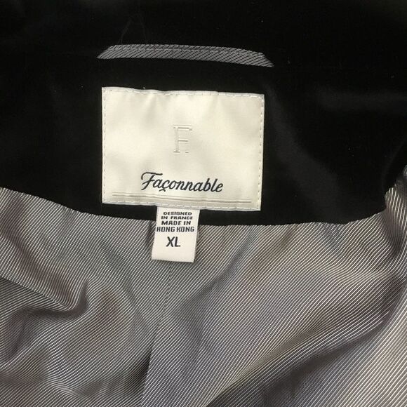 Faconnable black velvet classic jacket pant set 10 - Picture 11 of 15